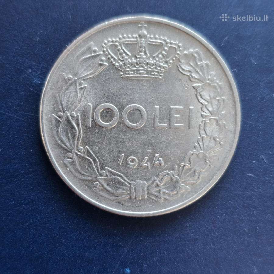Rumunija 1944 100 Lei Ni plated iron - nuotraukos Nr. 2