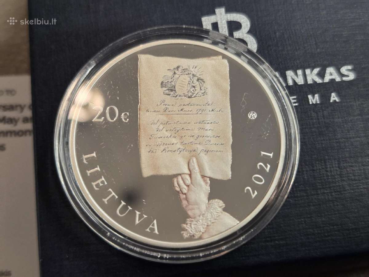 Parduodama sidabrinė "Abiejų tautų konstitucijos" - nuotraukos Nr. 4
