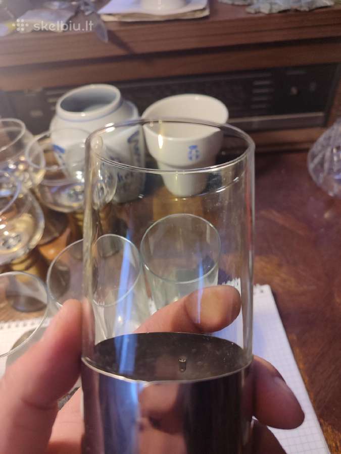 Vintažinės stiklinės - nuotraukos Nr. 6