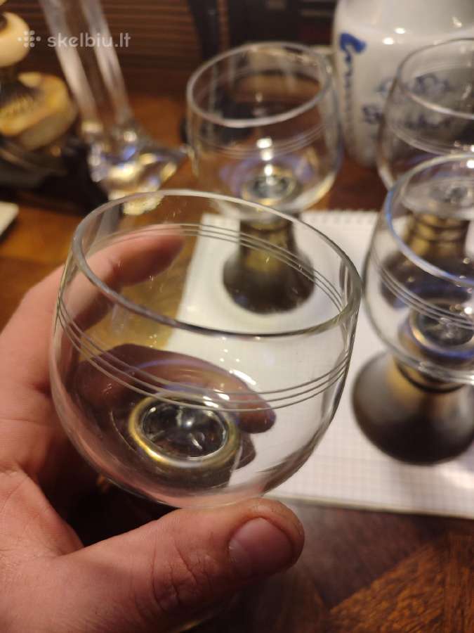 Vintažinės stiklinės - nuotraukos Nr. 3