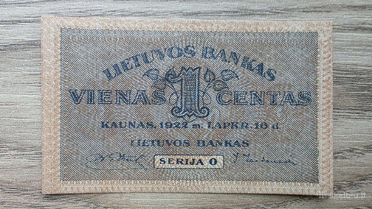 1922 metų 1 smetoniškas centas