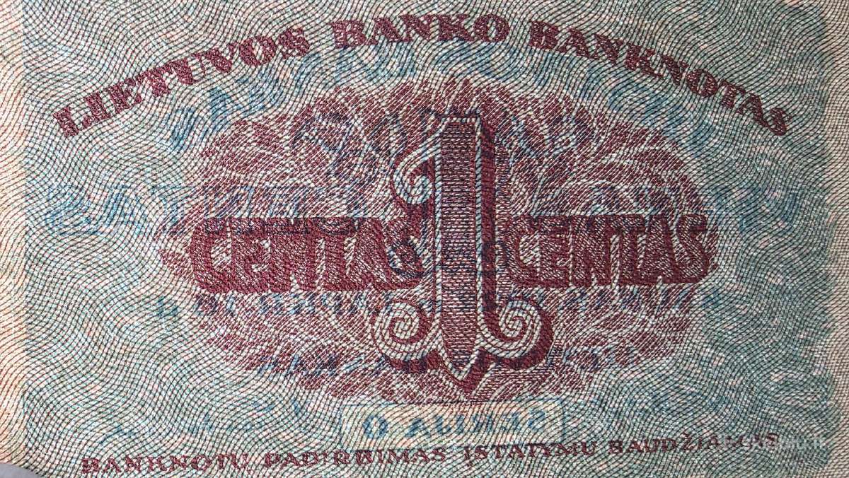 1922 metų 1 smetoniškas centas - nuotraukos Nr. 4