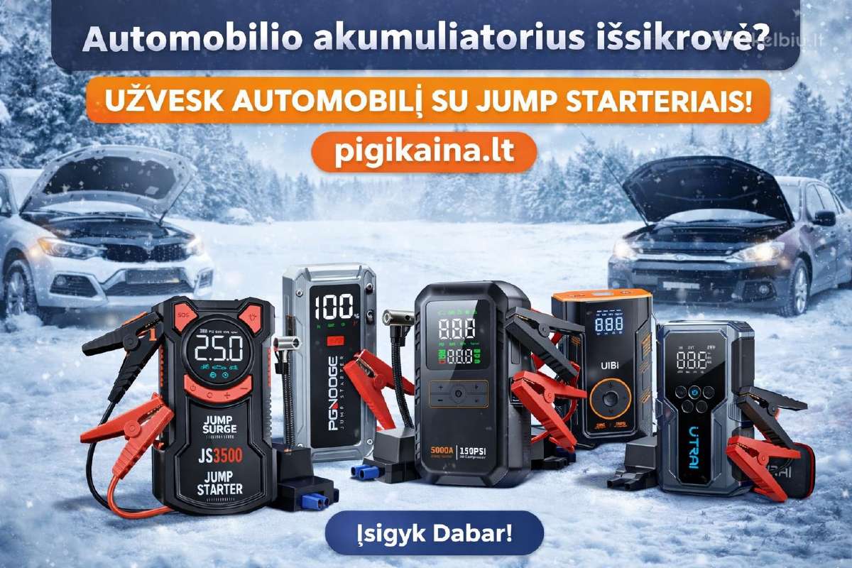 Automobilio užvedėjas – paleidėjas – busteris