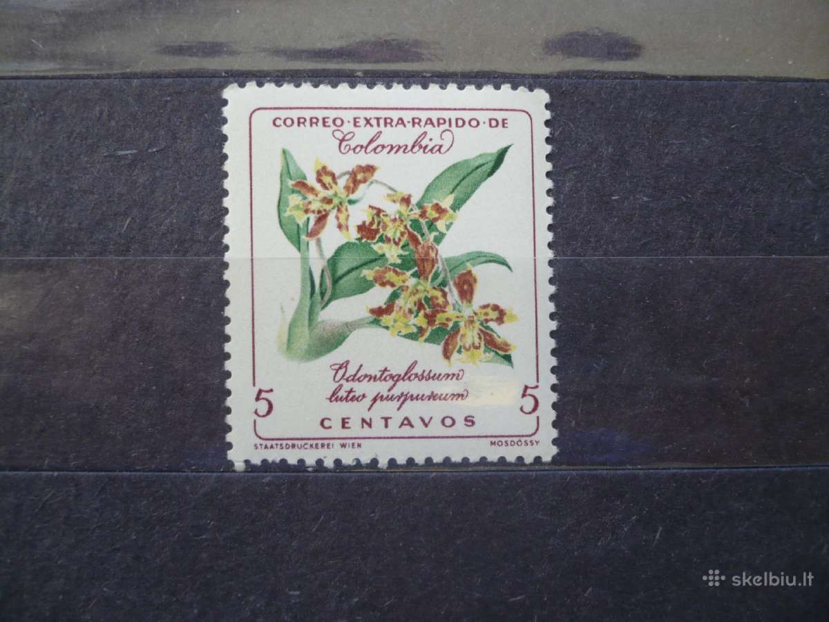 1960 m. oro paštas – gėlės Mhn