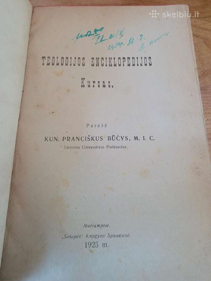 1925 m. "Teologijos enciklopedijos kursas" - nuotraukos Nr. 2