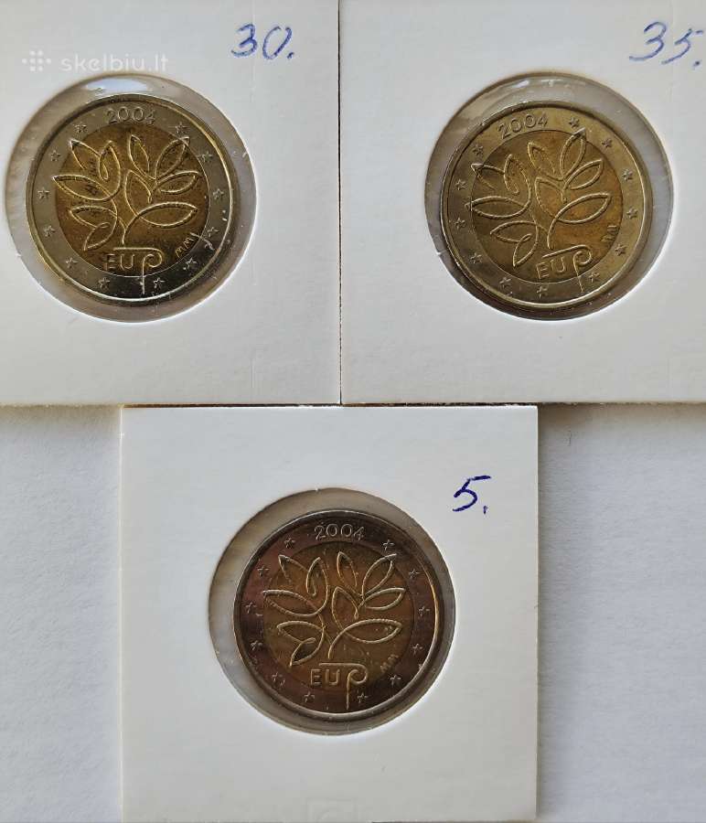 2€ Proginės monetos iš apyvartos