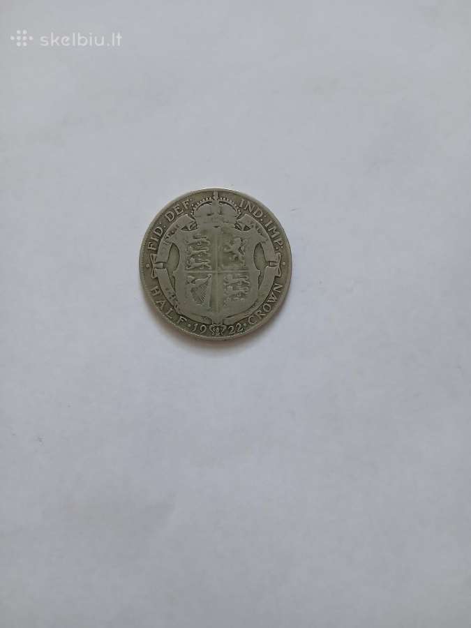 UK 1922 1/2 Crown - nuotraukos Nr. 2