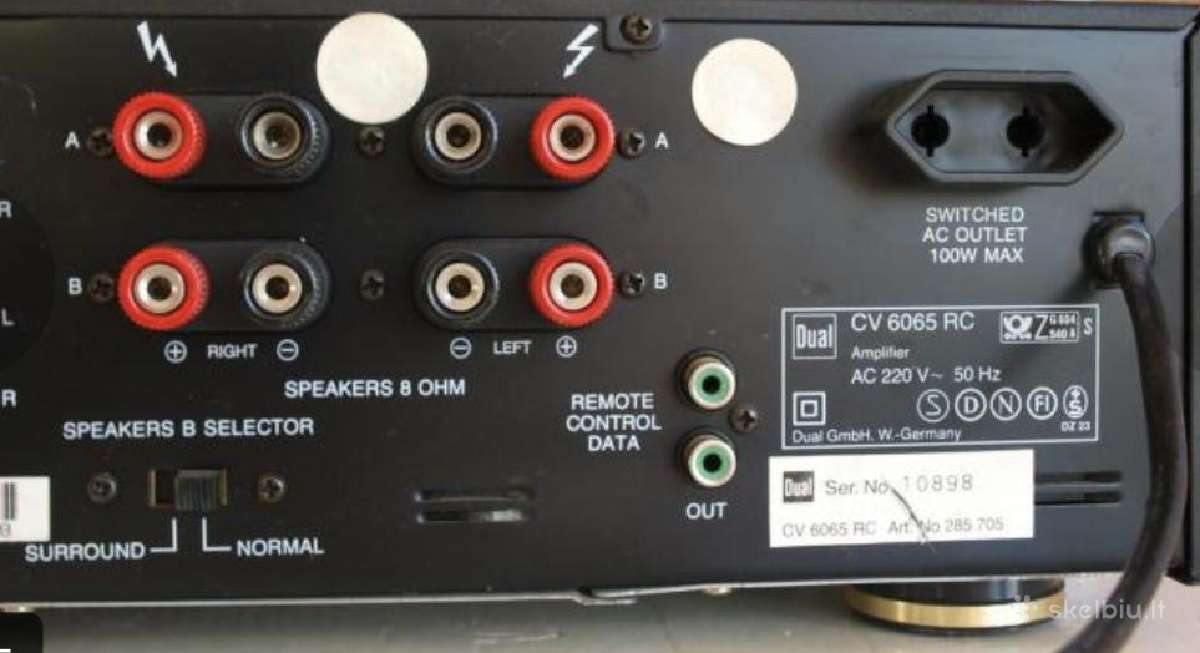 Parduodu stiprintuva Dual Cv 6065 RC - nuotraukos Nr. 4
