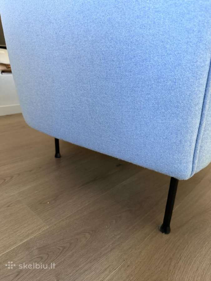 Vilnos audinio minimalistinis fotelis - nuotraukos Nr. 4