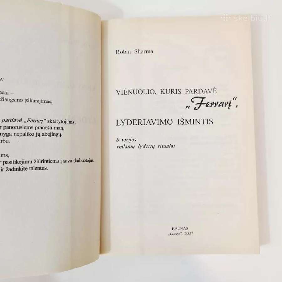 Vienuolio,kuris pardavė„ferrarį“,lyderiavimo išmin - nuotraukos Nr. 3
