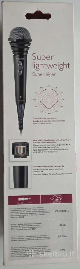 Mikrofonas Philips Sbc Md110 su adapteriu - nuotraukos Nr. 4