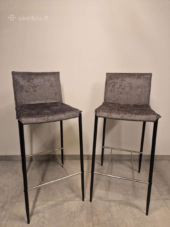 Industrinio stiliaus metalinės baro kėdės (2 vnt.)