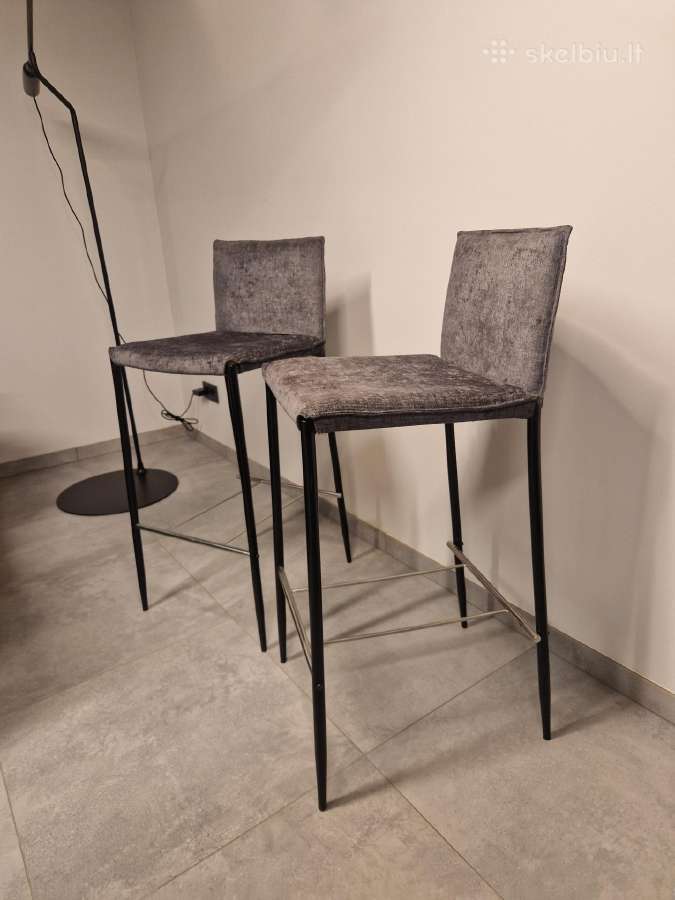 Industrinio stiliaus metalinės baro kėdės (2 vnt.) - nuotraukos Nr. 2
