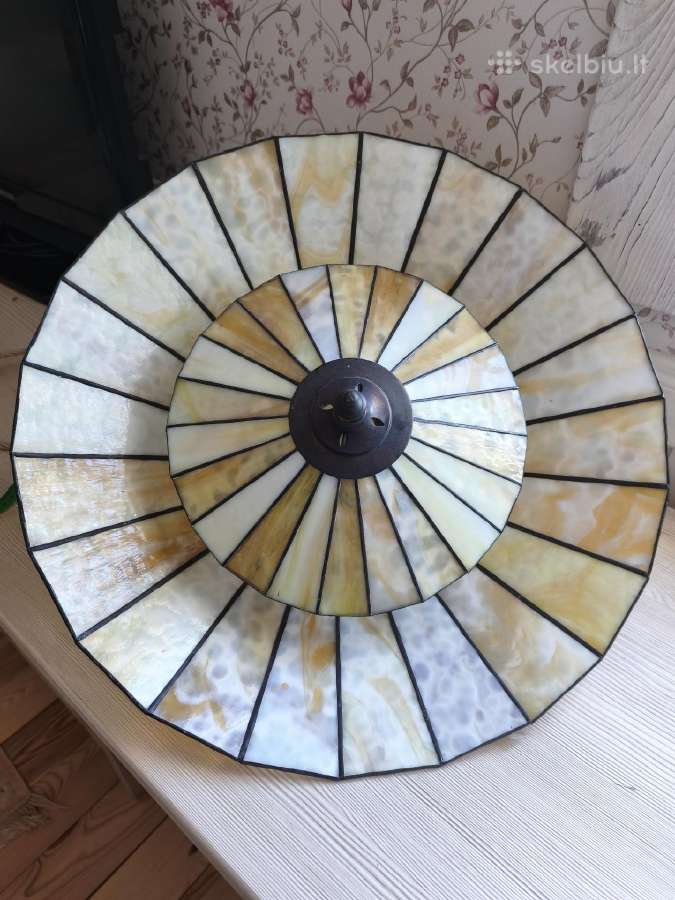 Unikalus Tiffany stiliaus lubinis šviestuvas - nuotraukos Nr. 3
