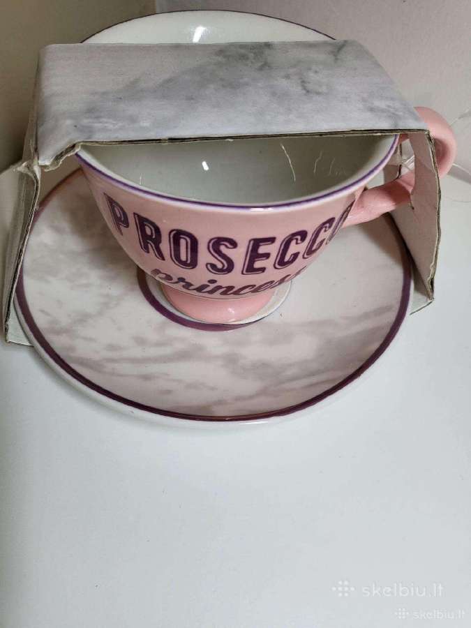 Puodelis su lėkštele "Prosecco Princess" - nuotraukos Nr. 2