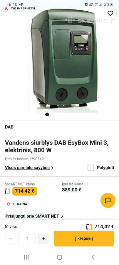 Dab vandens siurblis. Palaikyti vandens saudimui - nuotraukos Nr. 2
