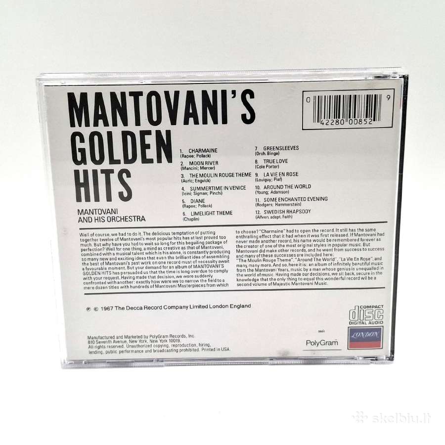 Mantovani And His Orchestra (CD) - nuotraukos Nr. 2