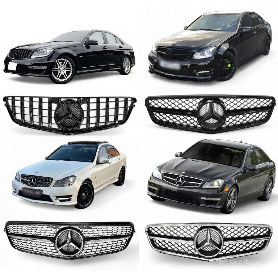 Naujos Mercedes grotelės spoileriai apdailos