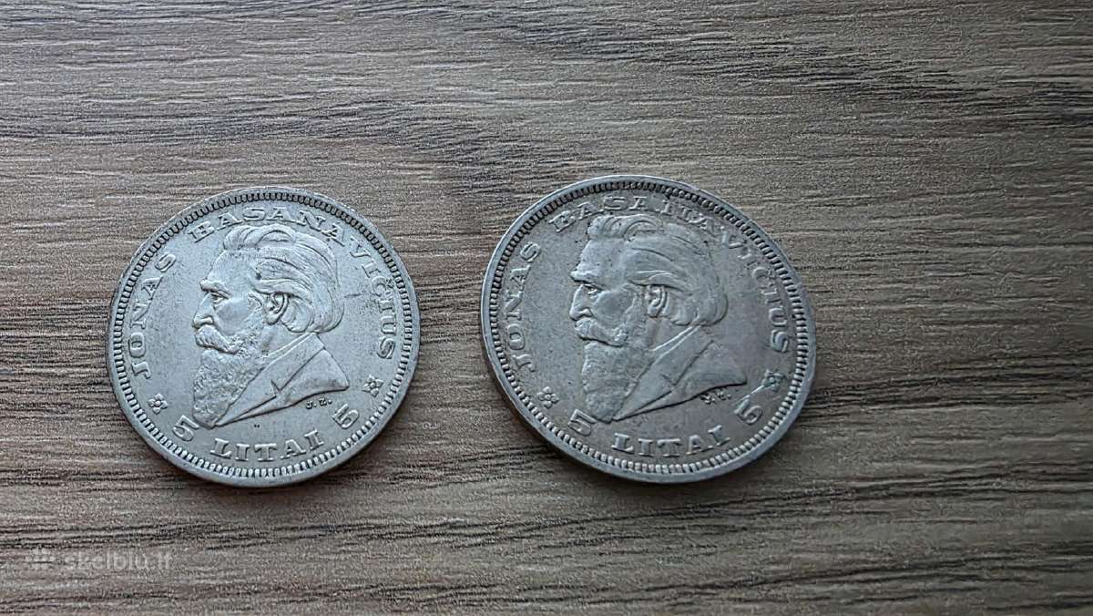 1925 metų 5 litai Smetoniškas Sidabras
