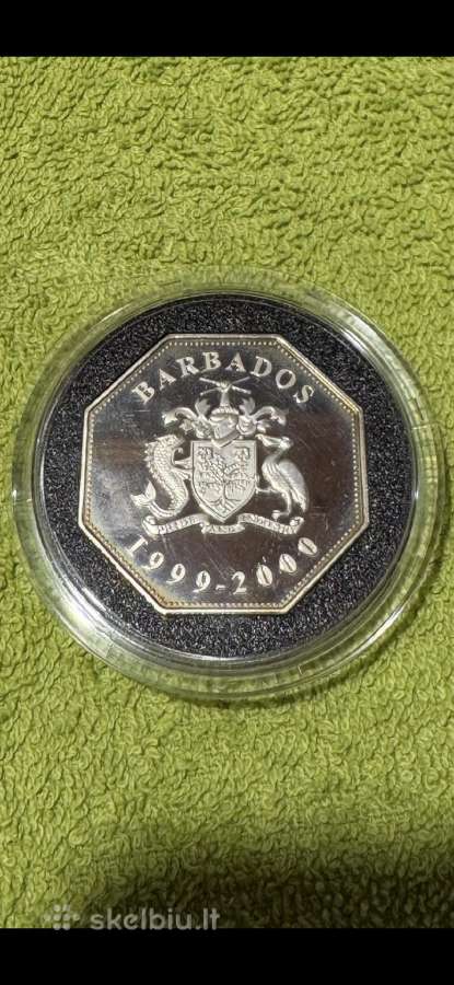 Moneta Barbados 2000m. 5 dollars, sidabras(.925) - nuotraukos Nr. 2