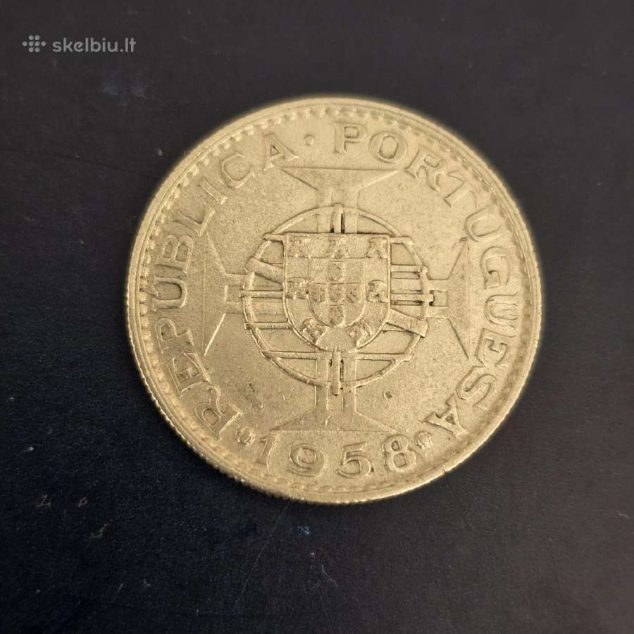 Timoras 1958 6 escudos Ag650 - nuotraukos Nr. 2