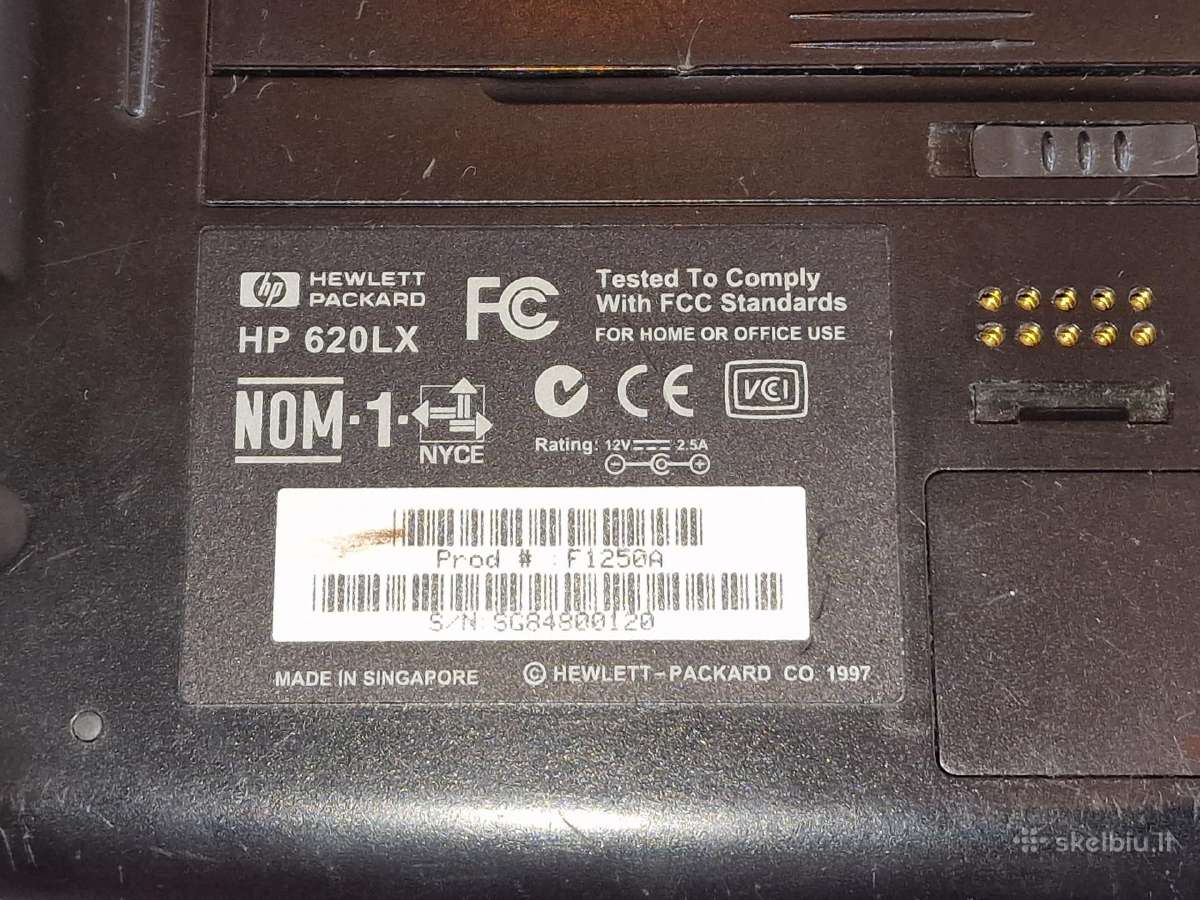 Vintažinis Hp 620lx Palmtop Pc 1998 m. - nuotraukos Nr. 11