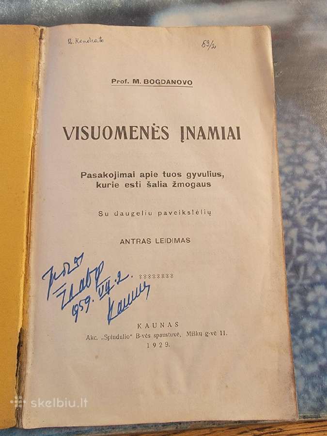 1929 m.m.bogdanovo knyga "Visuomenės įnamiai" - nuotraukos Nr. 2