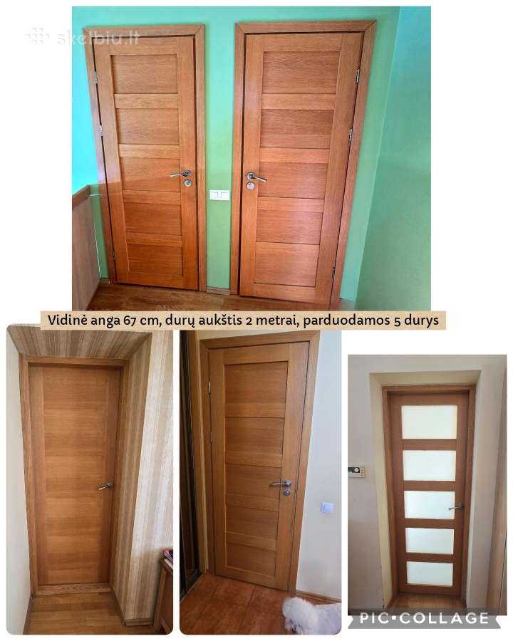 Ąžuolo faneruotės durys 40 eur/vnt