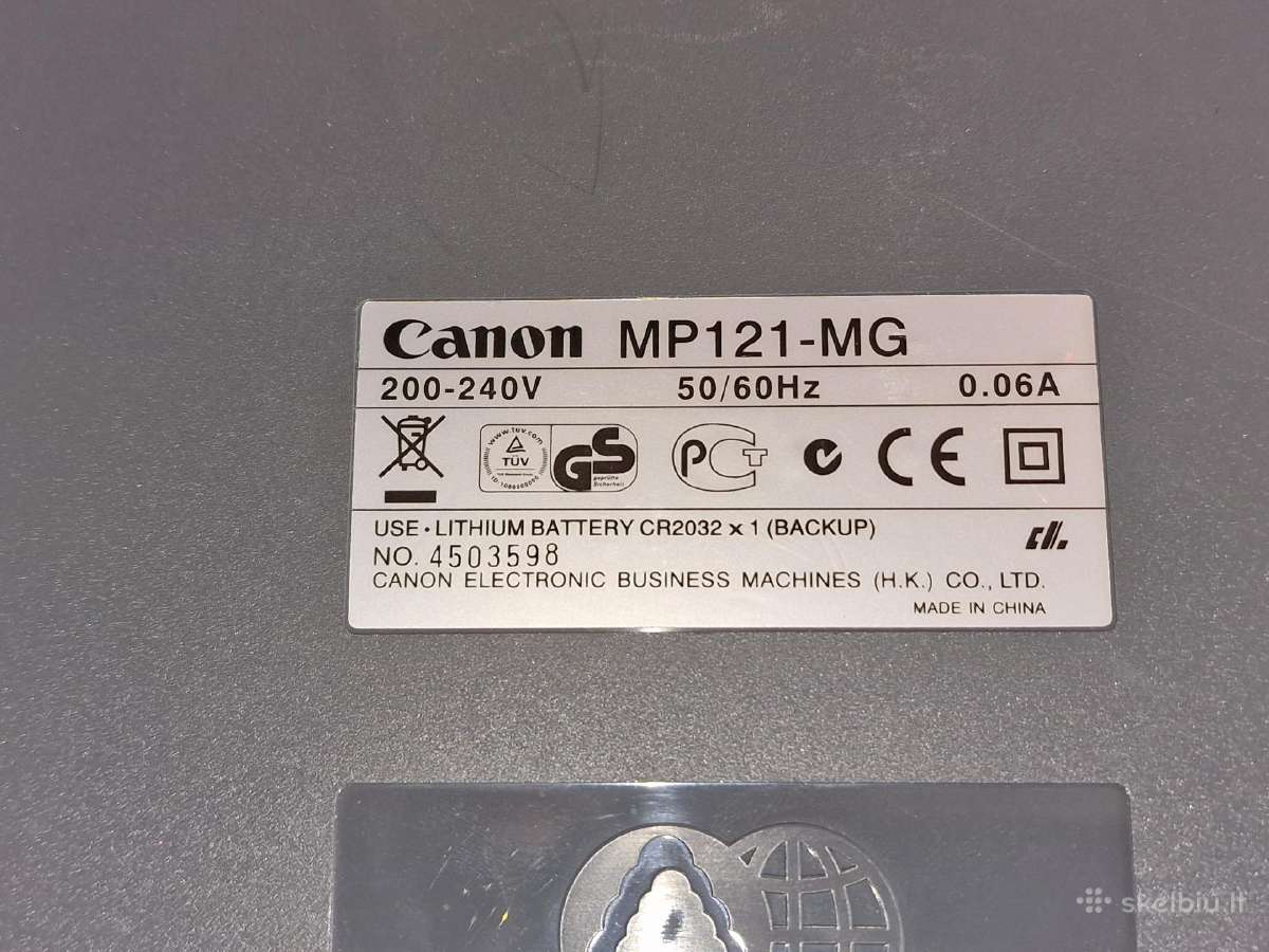 Canon Mp121-mg – spausdinantis biuro skaičiuotuvas - nuotraukos Nr. 9