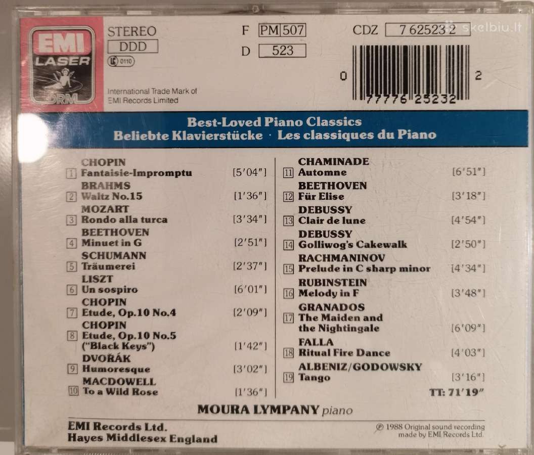 CD Pianino Muzika, klasikinė muzika - nuotraukos Nr. 12