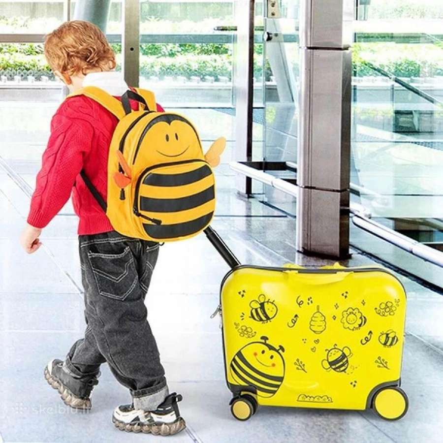 Kelioninis lagaminas vaikams Bitutė 2-in-1