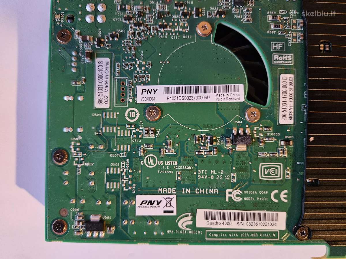 Nvidia Quadro 4000 2gb Gddr5 (Pny) - nuotraukos Nr. 3