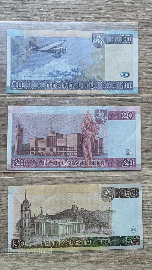 10 20 ir 50 litų komplektas Lietuva - nuotraukos Nr. 2