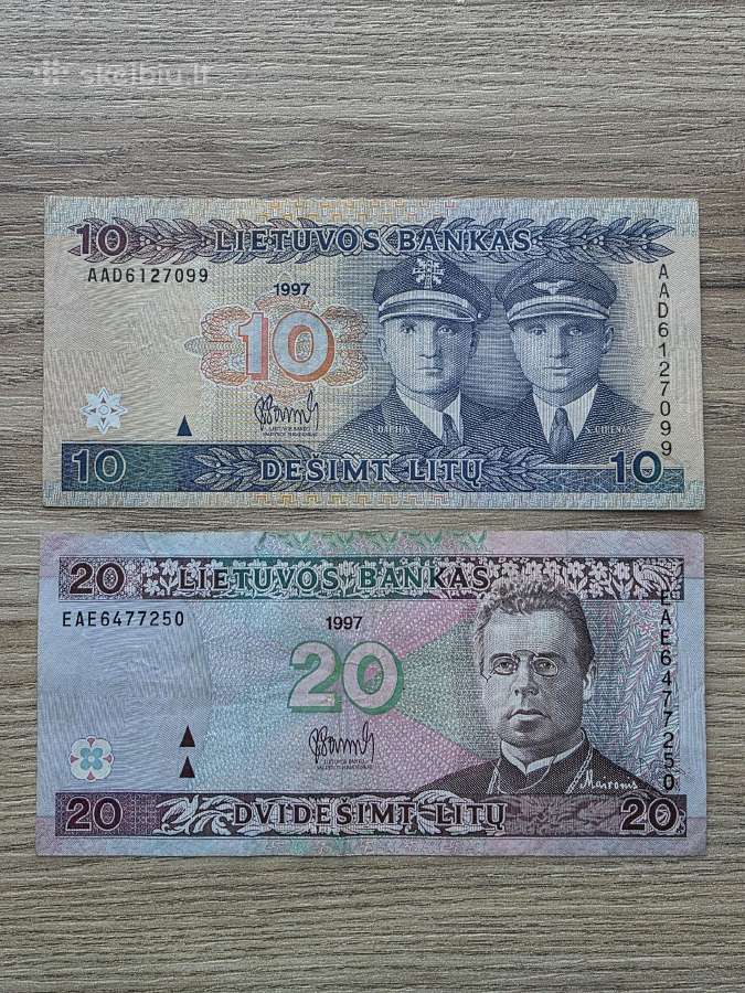 10 ir 20 litų litų komplektas
