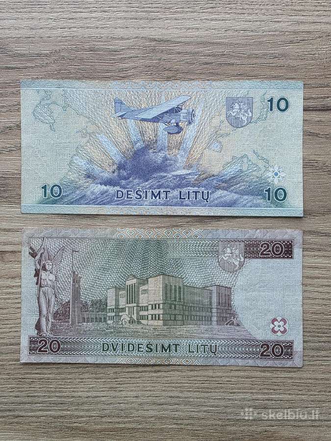 10 ir 20 litų litų komplektas - nuotraukos Nr. 2