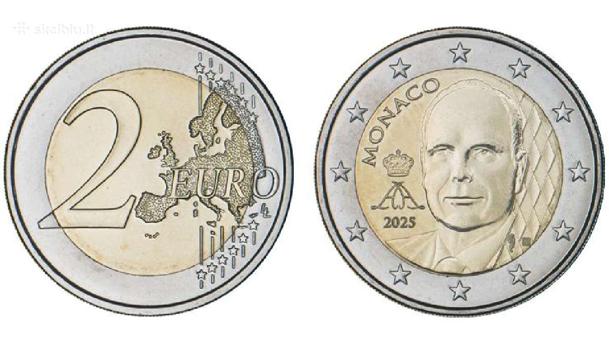 Monako 2025 Naujo dizaino dvi monetos - nuotraukos Nr. 2