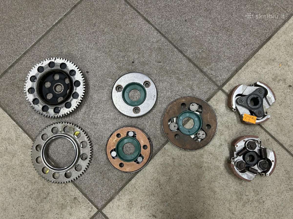 Motorolerio dalys: sankabos, magnetai, žibintai