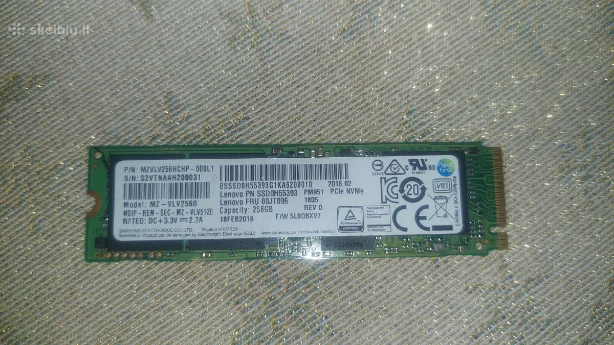 SSD Lenovo 256gb