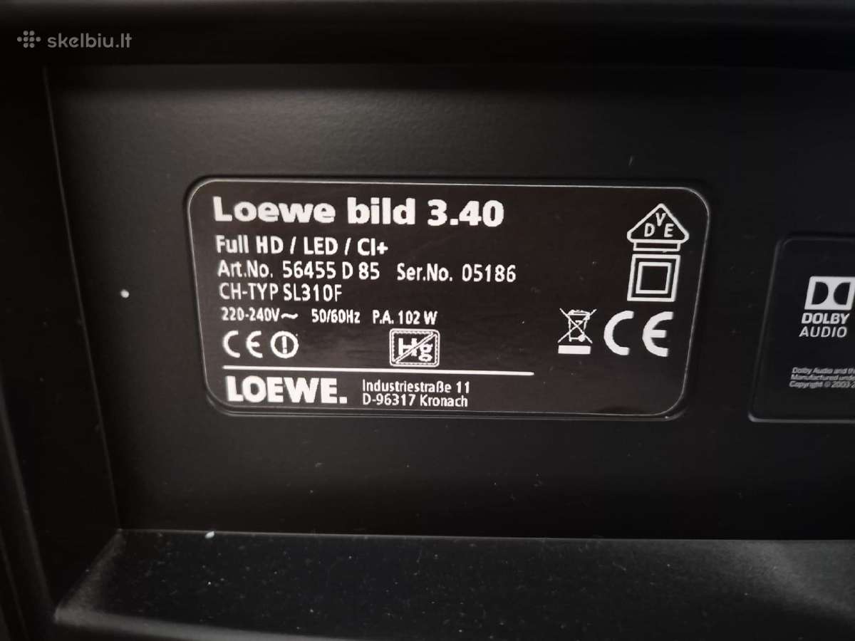 Loewe bild 3 televizorius - nuotraukos Nr. 2