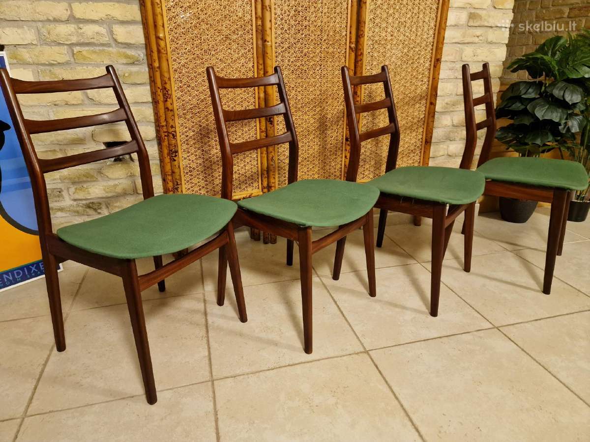 Vintažinės mid century "Casala" tikmedžio kėdės - nuotraukos Nr. 6