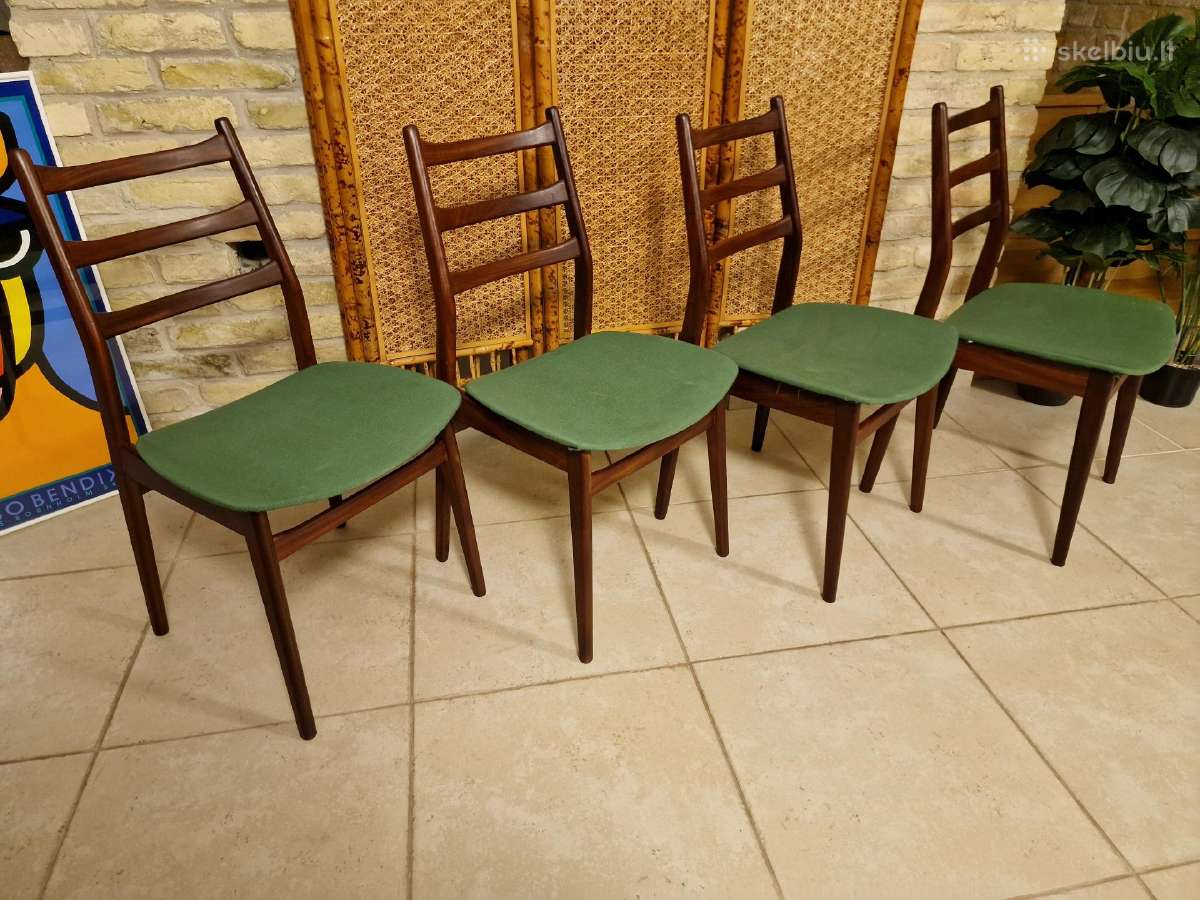 Vintažinės mid century "Casala" tikmedžio kėdės - nuotraukos Nr. 8