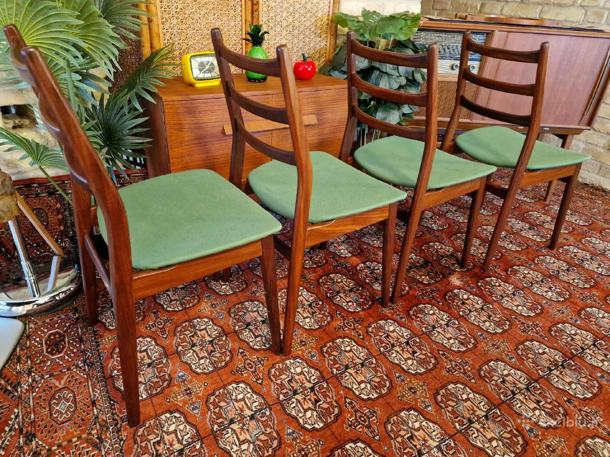 Vintažinės mid century "Casala" tikmedžio kėdės - nuotraukos Nr. 9