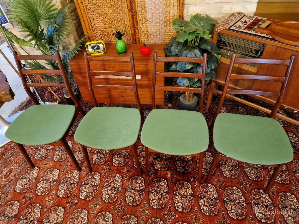 Vintažinės mid century "Casala" tikmedžio kėdės - nuotraukos Nr. 12