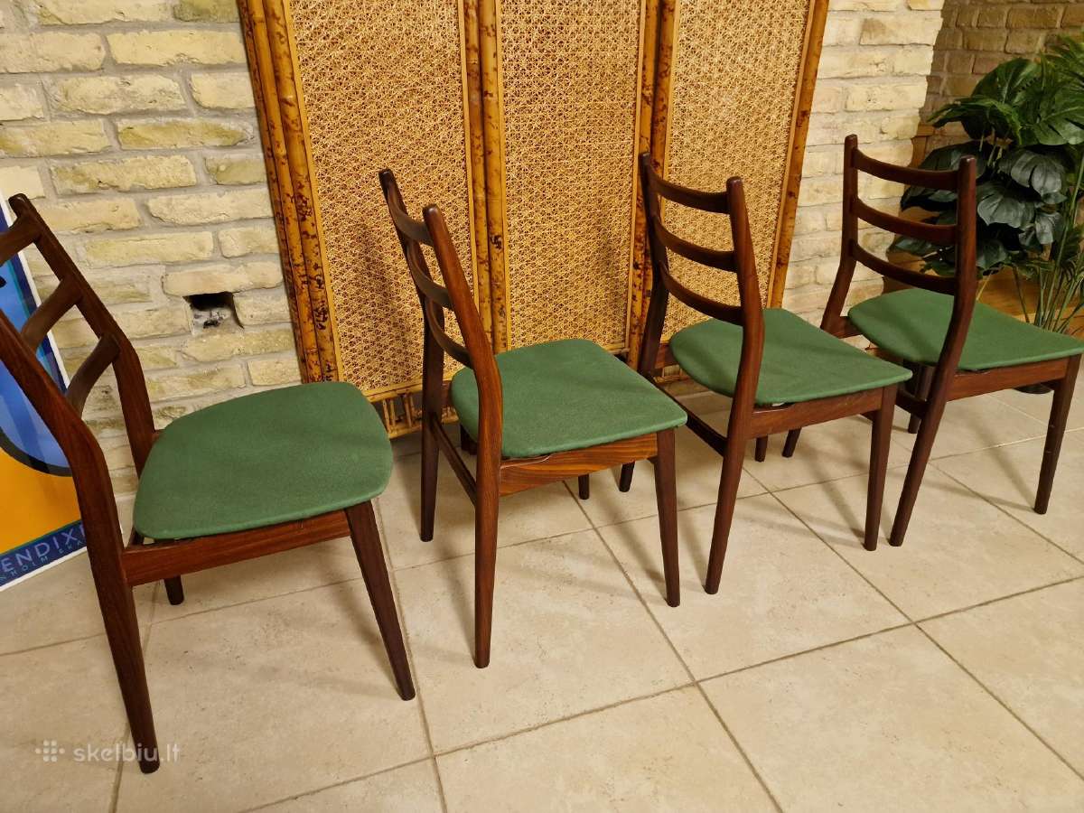 Vintažinės mid century "Casala" tikmedžio kėdės - nuotraukos Nr. 13