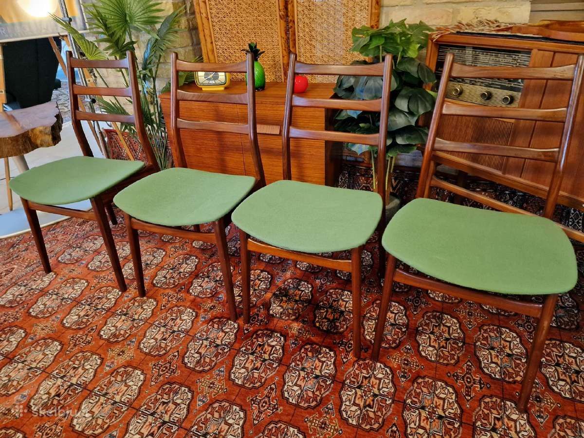 Vintažinės mid century "Casala" tikmedžio kėdės - nuotraukos Nr. 22