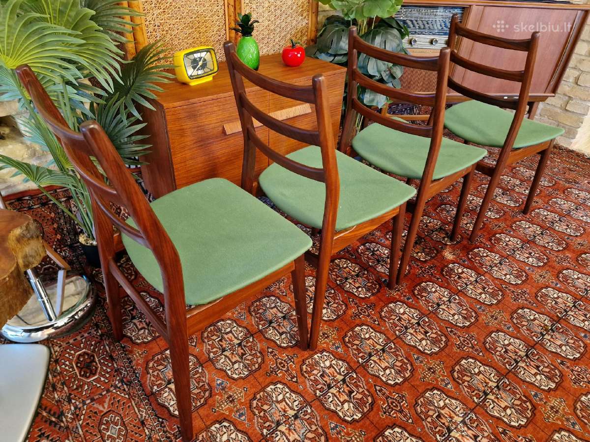 Vintažinės mid century "Casala" tikmedžio kėdės - nuotraukos Nr. 24