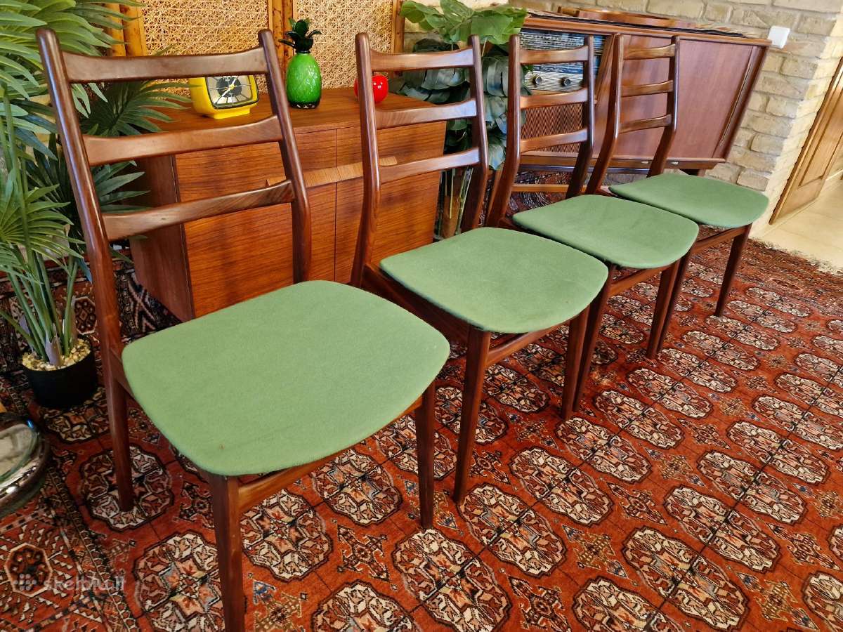 Vintažinės mid century "Casala" tikmedžio kėdės - nuotraukos Nr. 25