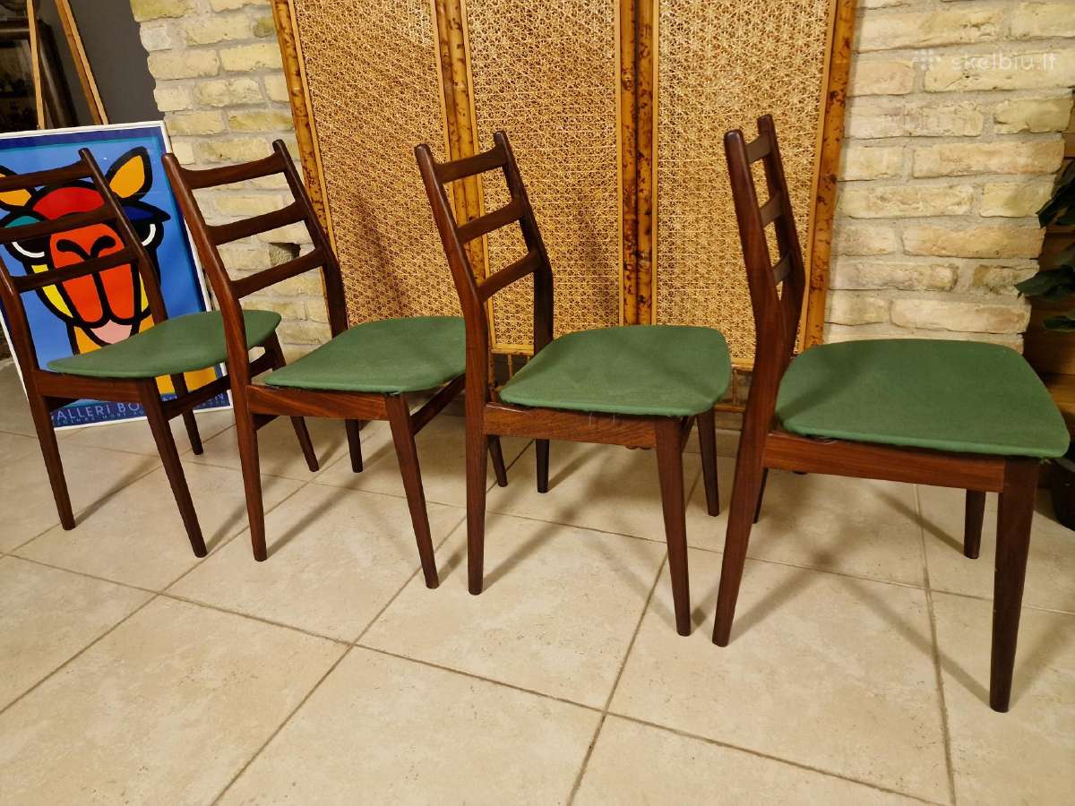Vintažinės mid century "Casala" tikmedžio kėdės - nuotraukos Nr. 27