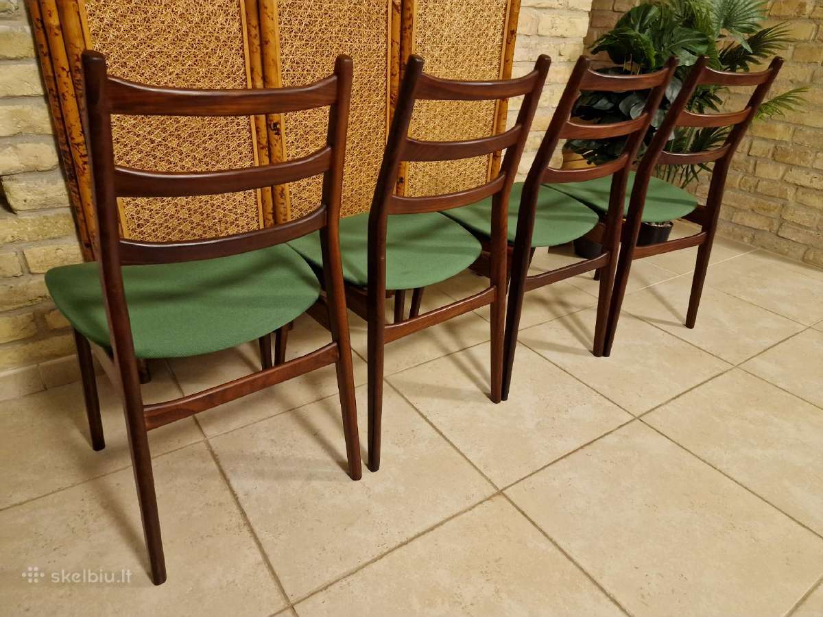 Vintažinės mid century "Casala" tikmedžio kėdės - nuotraukos Nr. 28
