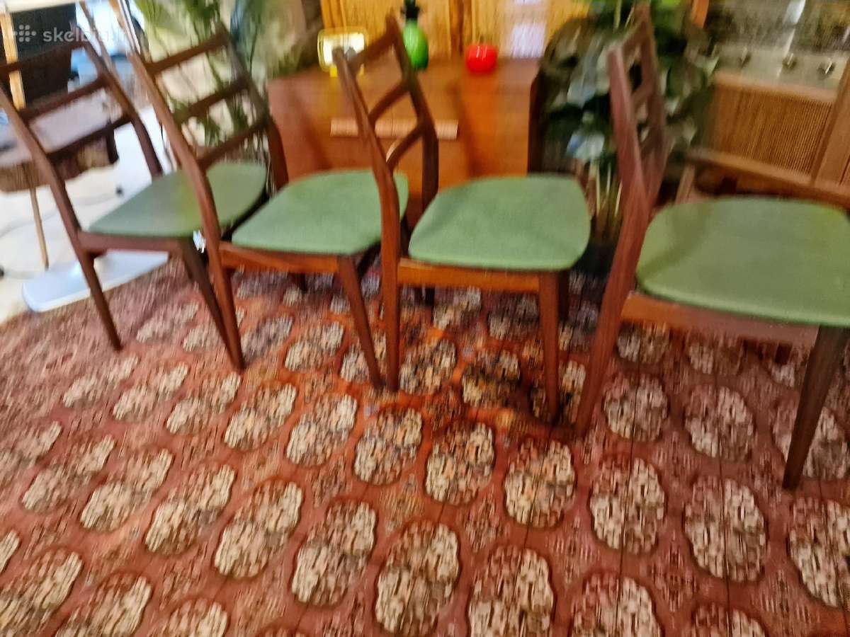 Vintažinės mid century "Casala" tikmedžio kėdės - nuotraukos Nr. 31